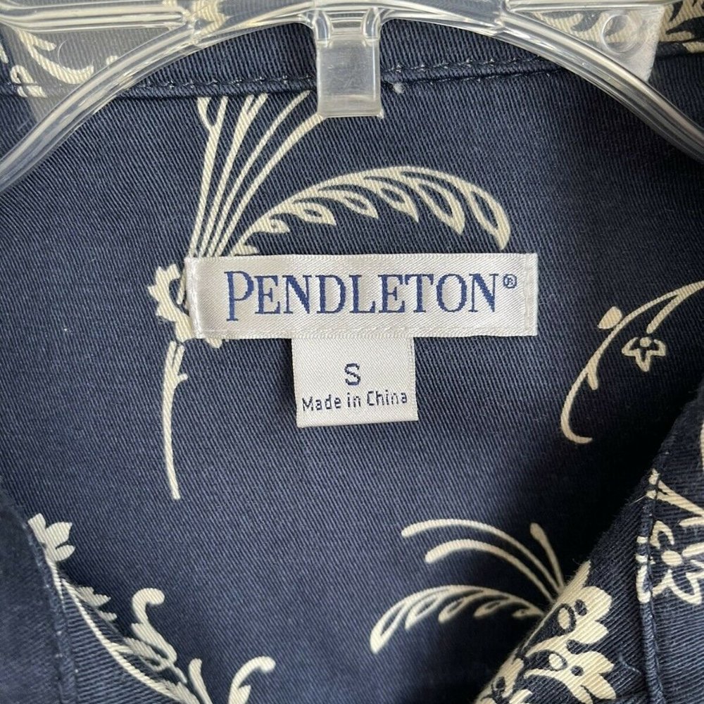 Pendleton Womens Blue Floral Long Sleeve Button Front Jacket - Picture 2 of 5